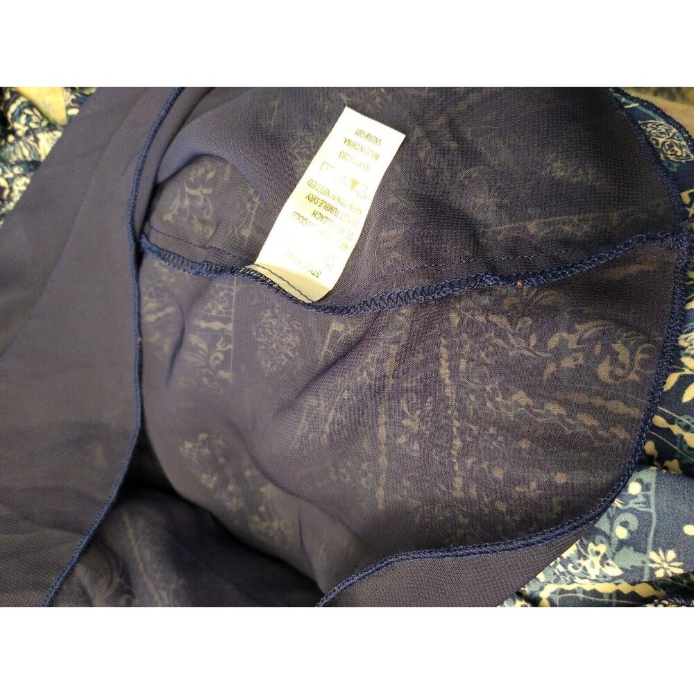 Surf Gypsy Sz M VTG Havana Off Shoulder Tunic Dress Blue Lined Ruffle Mini NWT - Picture 6 of 8